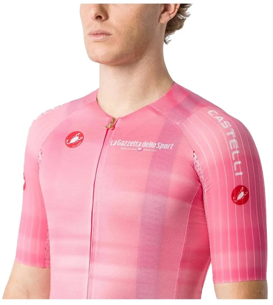 Castelli Giro 109 Race 8s Wielertrui - M - Roze