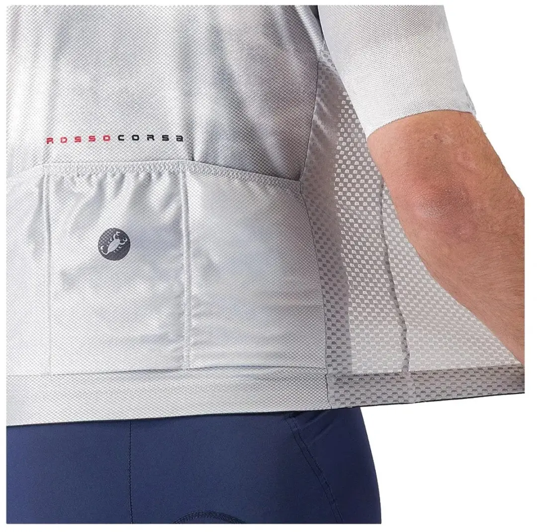 Castelli Climber's A/C Korte Mouw Wielertrui - Grijs - XXL