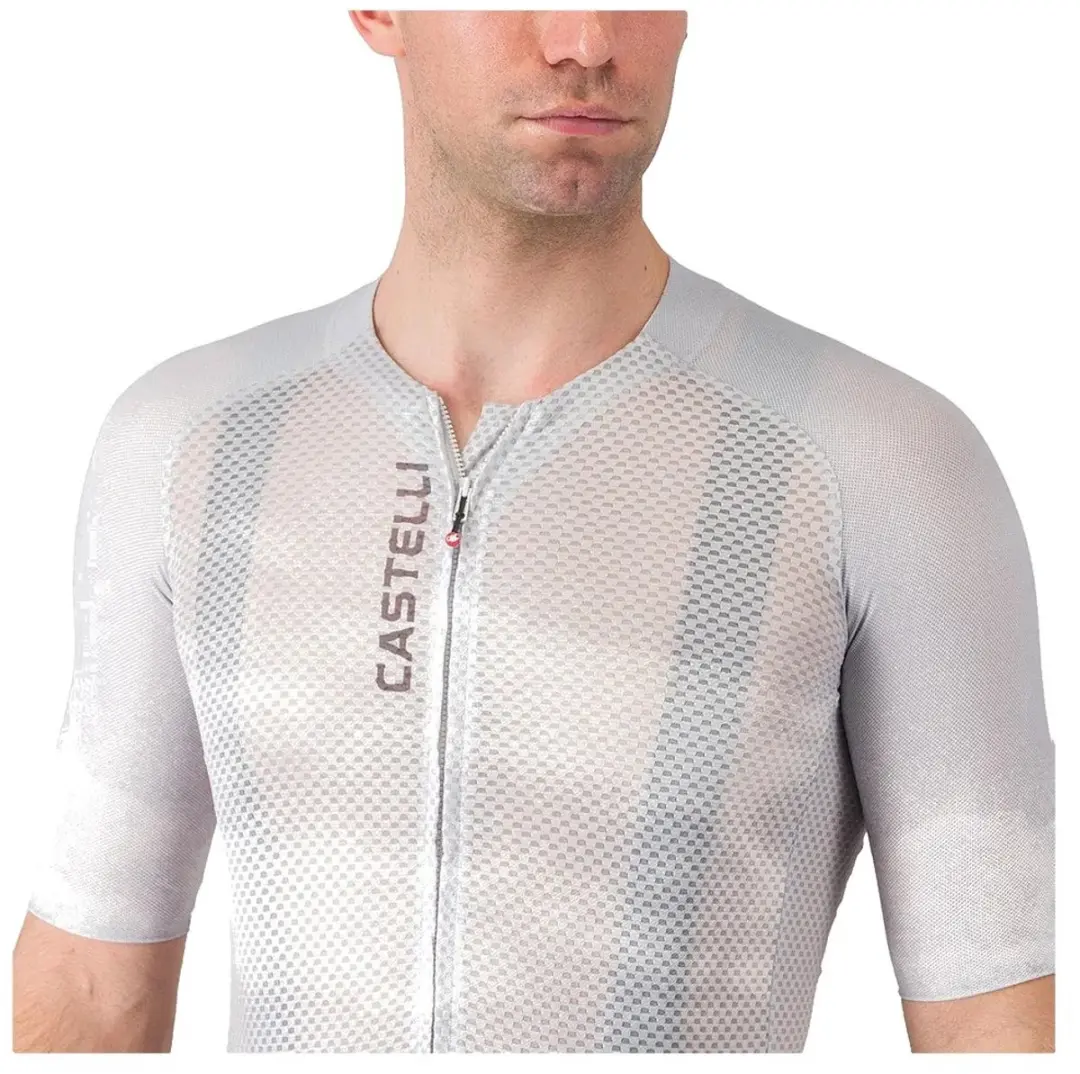 Castelli Climber's A/C Korte Mouw Wielertrui - Grijs - XXL