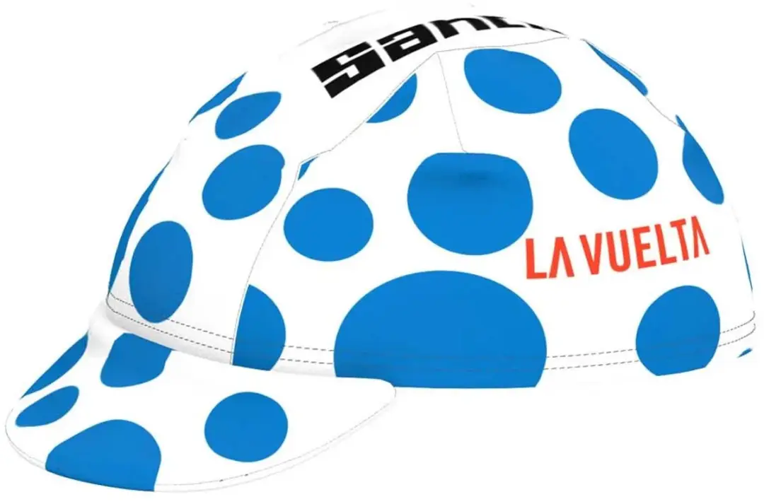Santini La Vuelta Mountain Leader Pet - Blauw/Wit - afbeelding 6 van 6