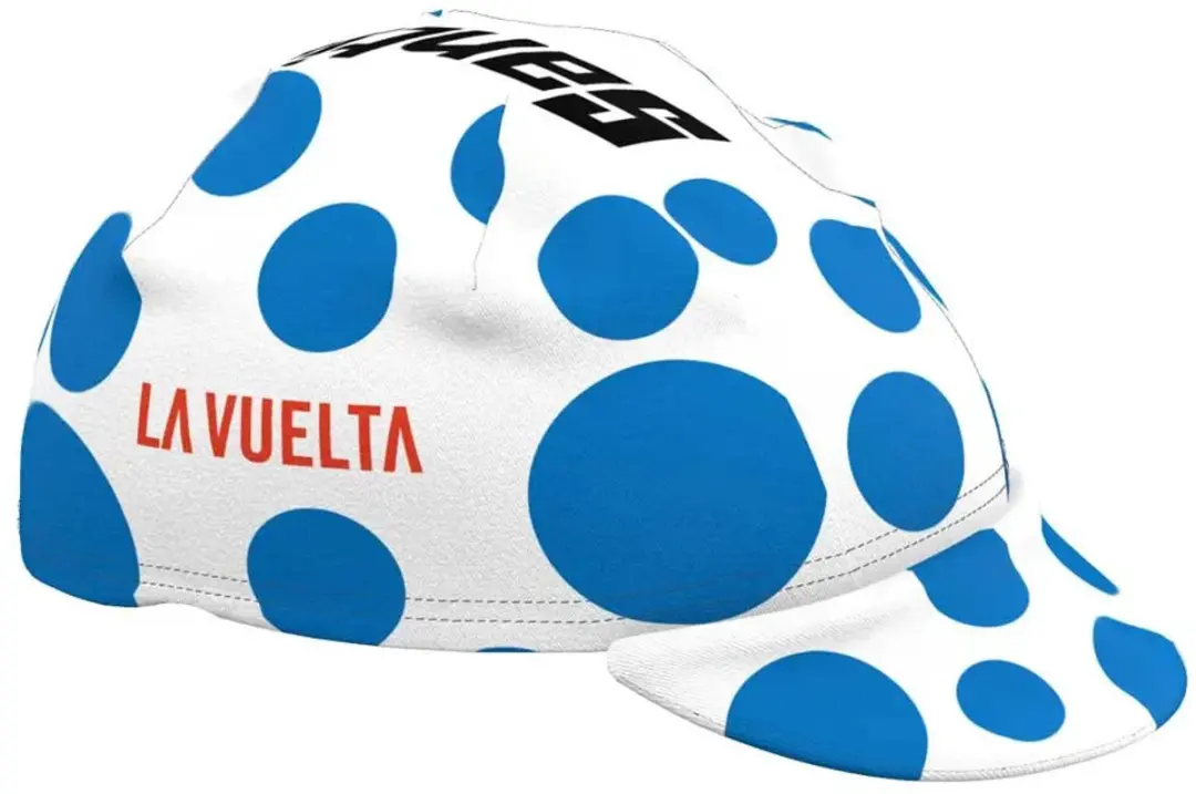 Santini La Vuelta Mountain Leader Pet - Blauw/Wit