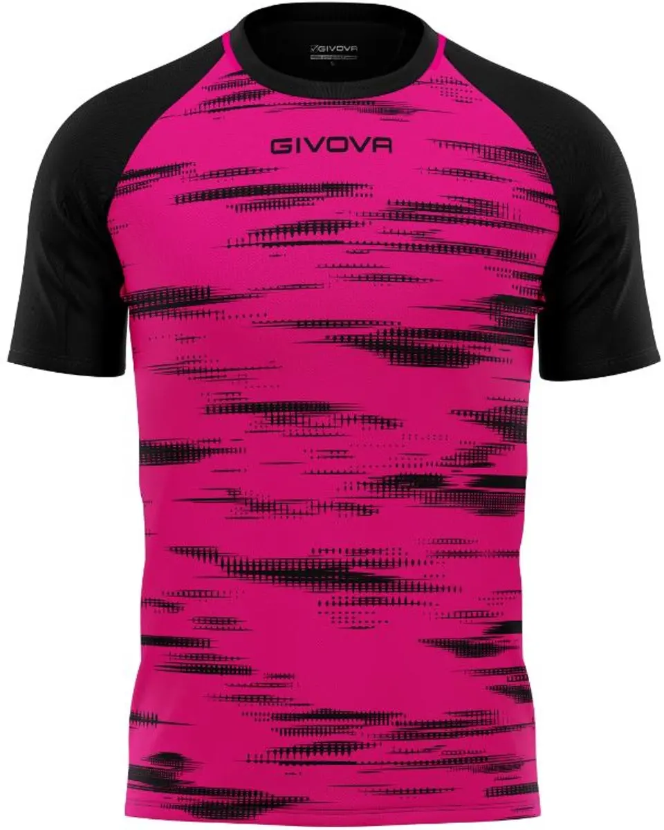 Givova Pixel Sportshirt - Roze/Zwart - S