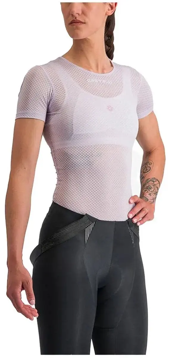 Castelli Pro Mesh Korte Mouwen Basislaag Paars M Vrouw