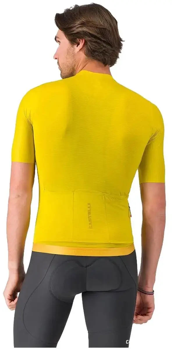 Castelli Espresso 2 Korte Mouw Wielertrui - Geel S