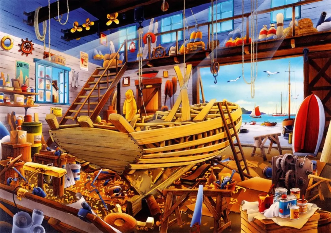 Bluebird puzzel Boat Yard