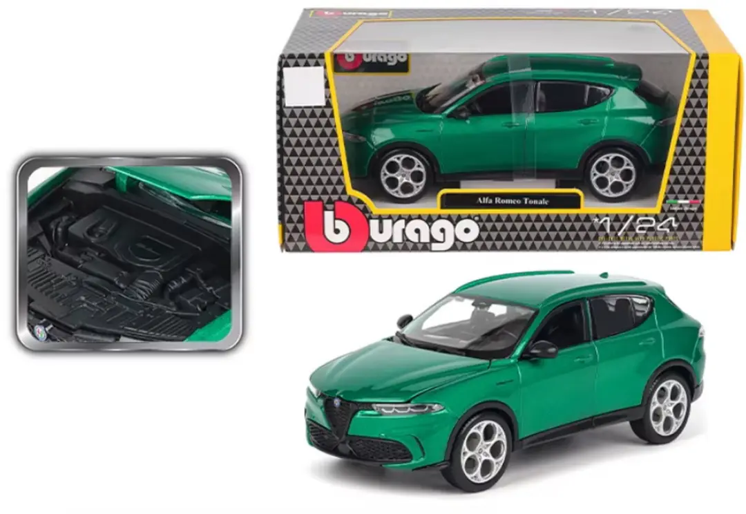 Bburago Alfa Romeo Tonale 2022 1:24 Model - Groen - afbeelding 3 van 6