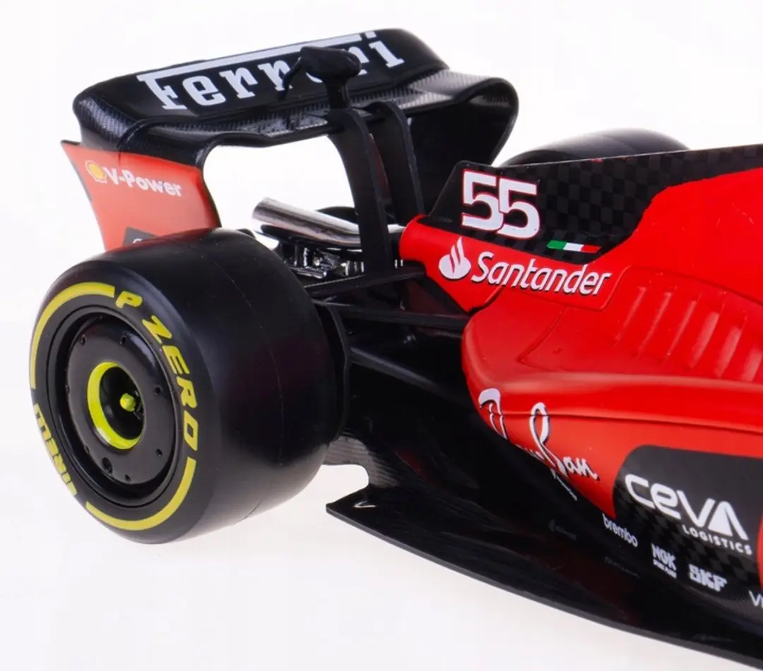 Bburago Bolid F1 Ferrari SF-23 #55 1:24 - Rood - afbeelding 4 van 6