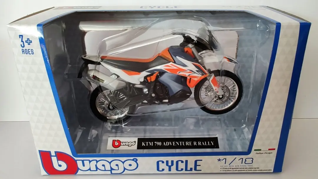 Bburago KTM 790 Adventure R Rally Schaal 1:18 Modelmotor