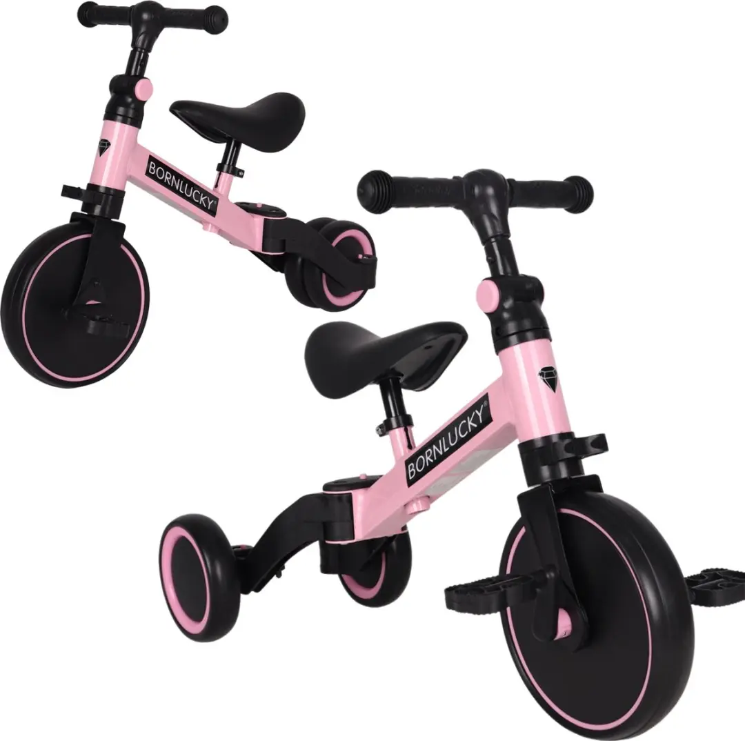 Born Lucky 4 in1 Driewieler / Loopfiets & Balance Bike