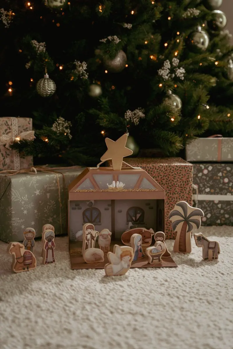 Little Dutch Kerststal Speelkoffer - Multi