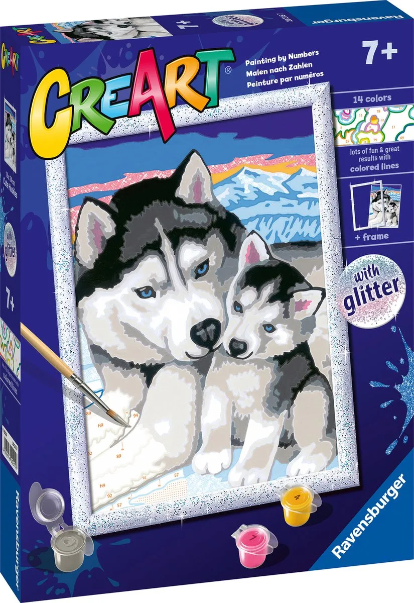 Ravensburger CreArt Cute Huskies Schilderen op nummer