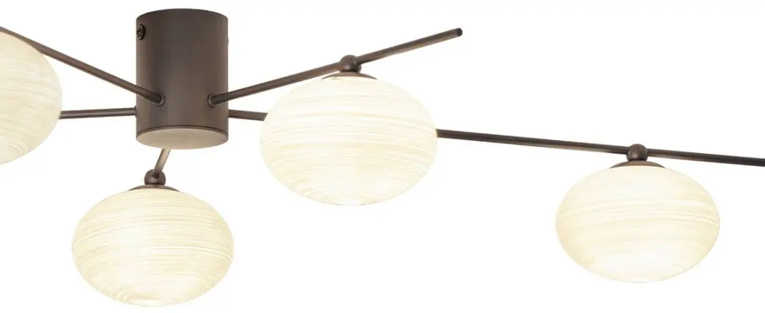 Lindby Plafondlamp 5-Lichts G9 - Zwart/Wit - afbeelding 6 van 6