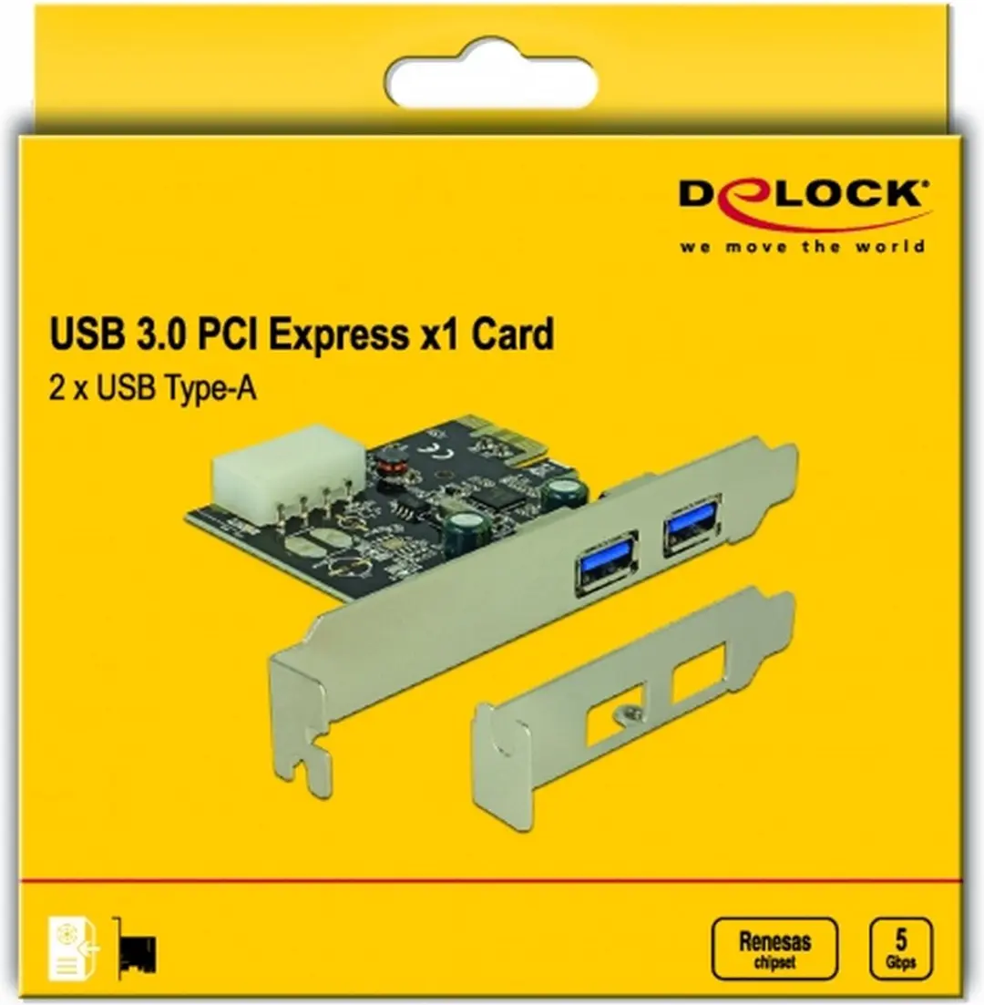 Delock PCIe USB 3.0 2 Poorten - 89243