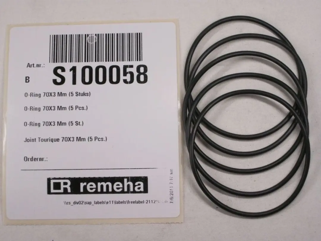 Remeha O-ring ventilator-venturi 70x3mm (5x), S100058