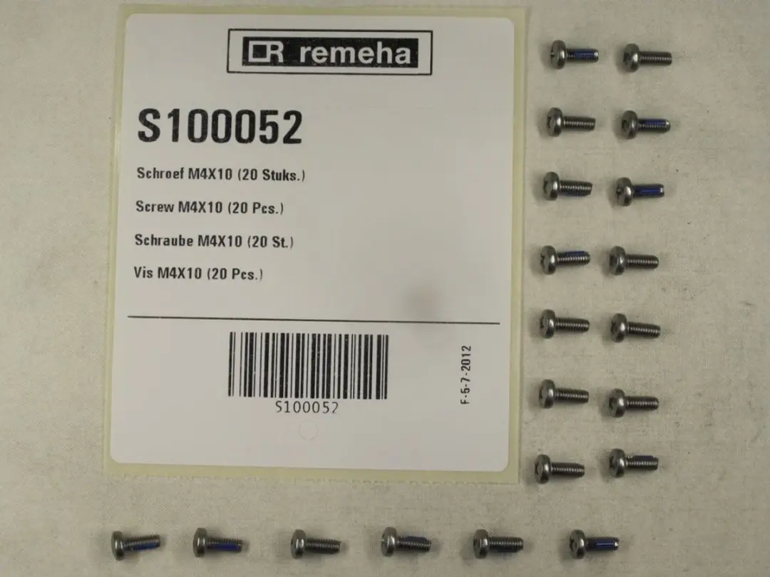 Remeha Schroef M4 x 10 (20x), S100052