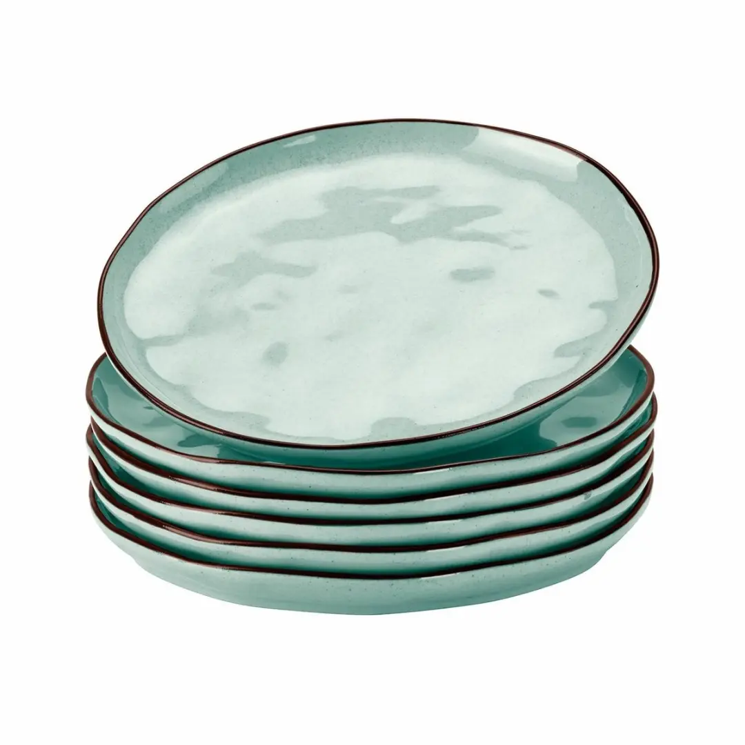 Loberon Dessertbordjes Biarré Turquoise