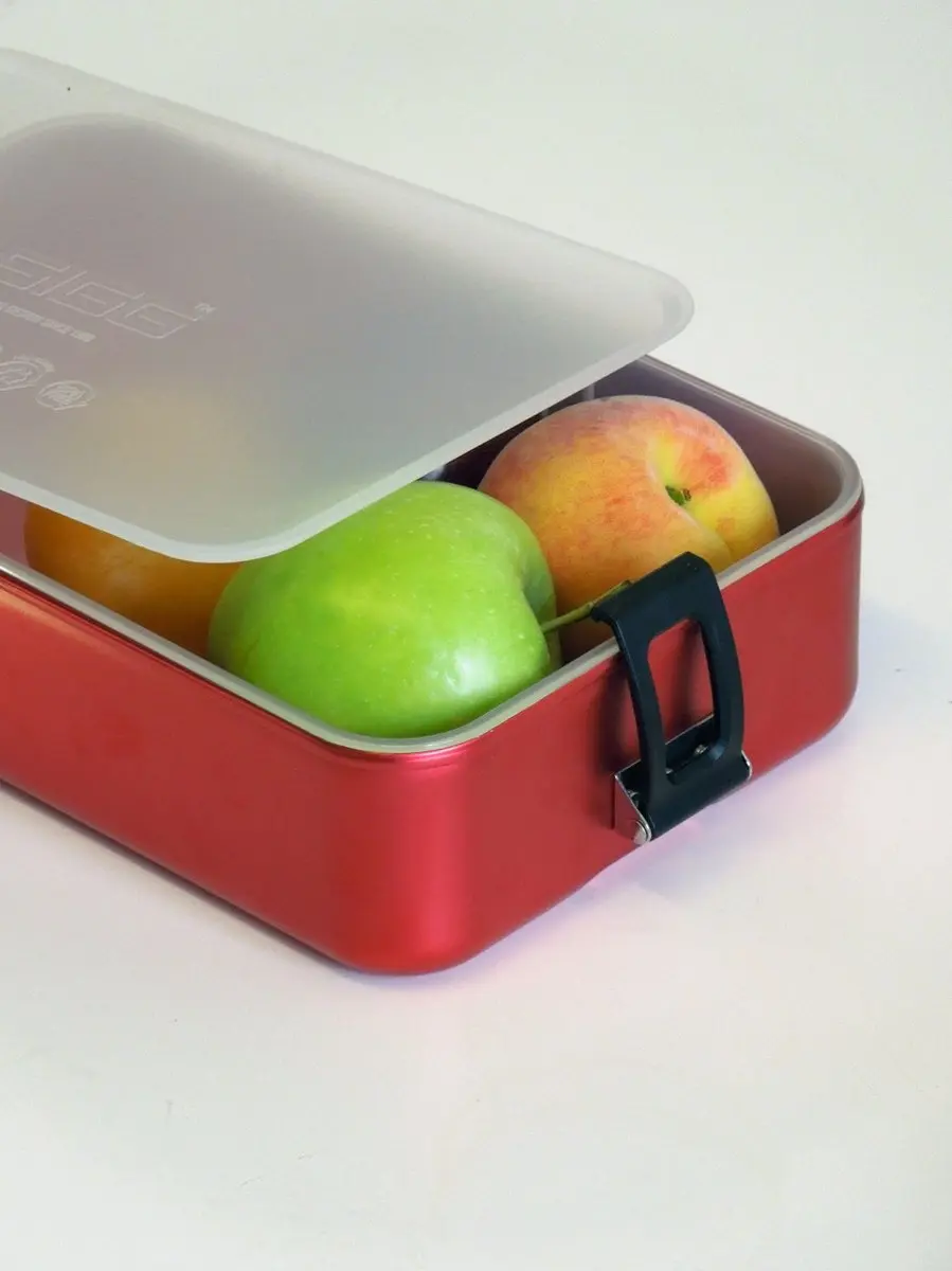 Sigg Metal Food Box Plus Large GO8698-10 Lunchbox - 1.4L - Rood - afbeelding 5 van 6