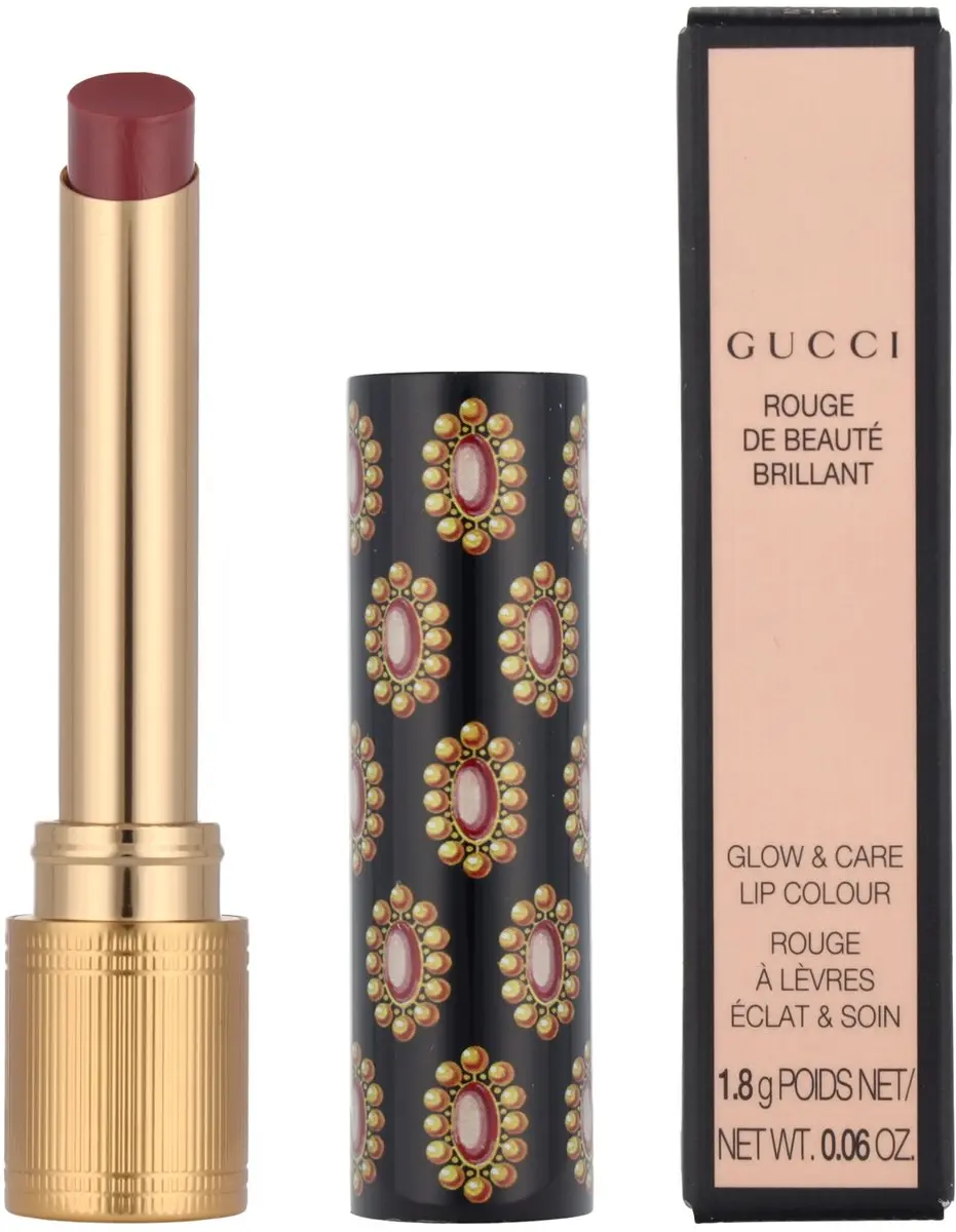 Gucci Rouge Brillant Glow & Care Lipkleur #214 Call It A Day - 1.8 g - afbeelding 2 van 3