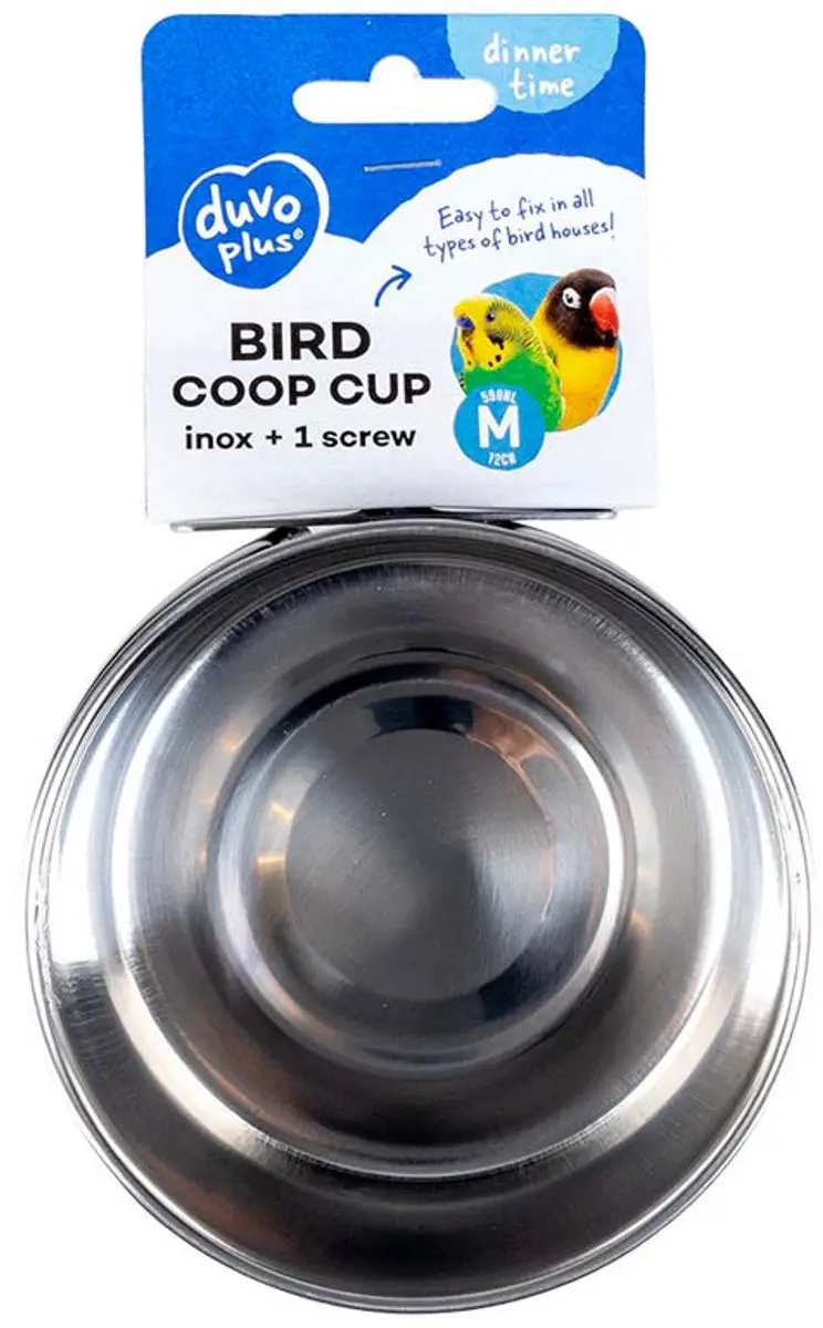 Duvoplus Eetkom Vogel Inox + 1 Vijs - M 590ml - afbeelding 2 van 6