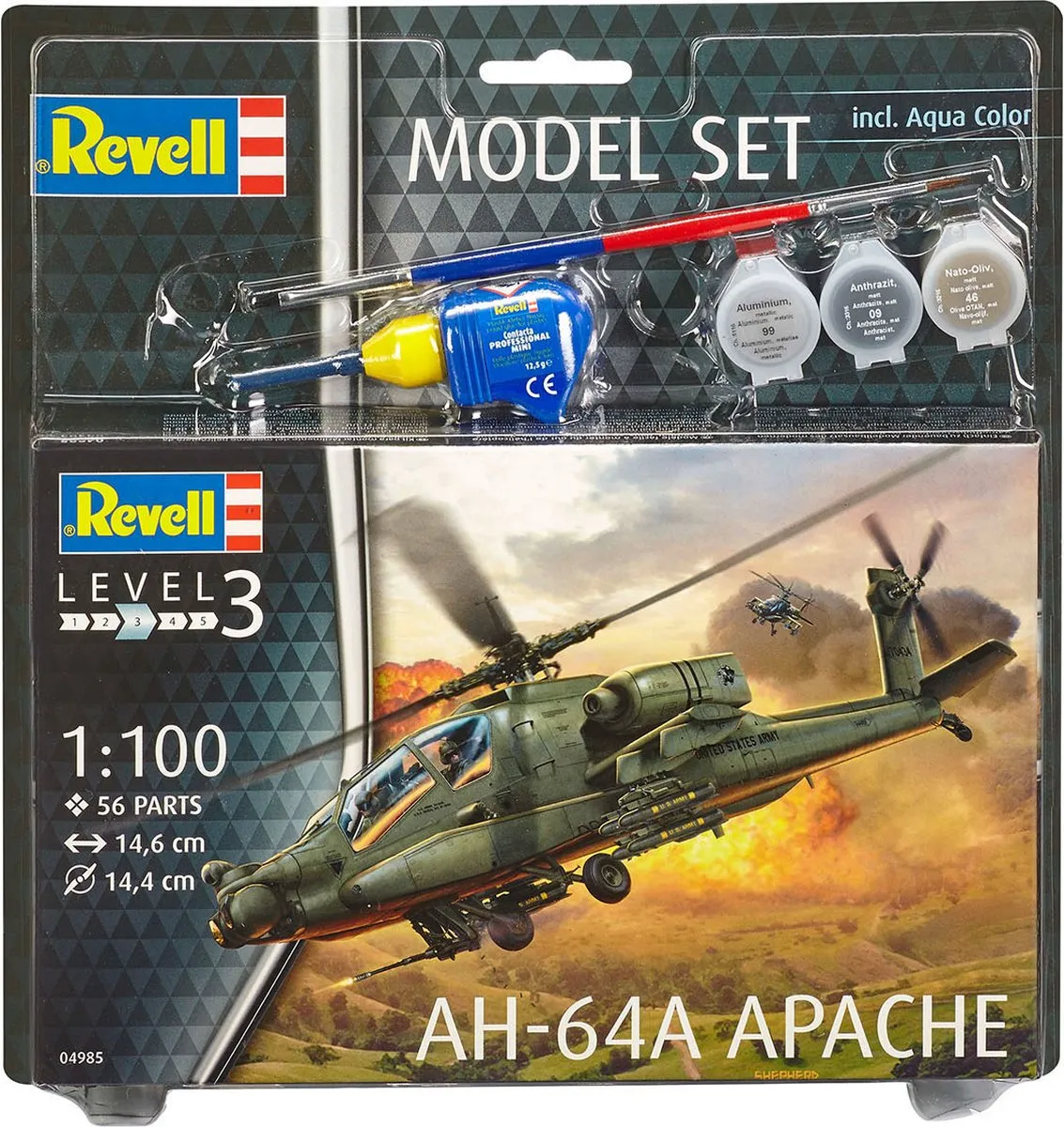 Revell 64985 AH-64A Apache Modelbouwpakket 1:10