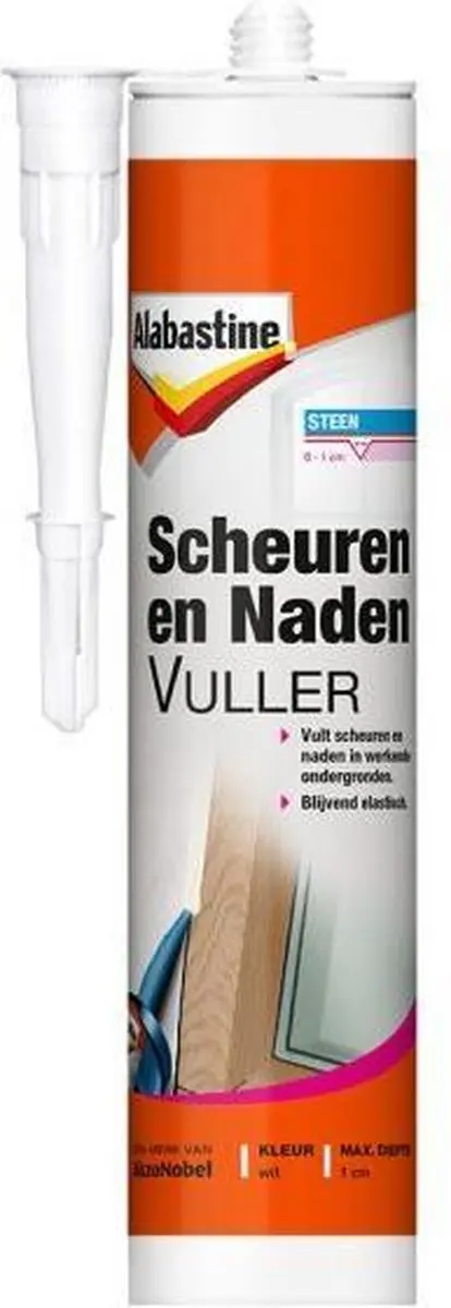 Alabastine Scheuren & Nadenvuller 330g - Vuller Wit