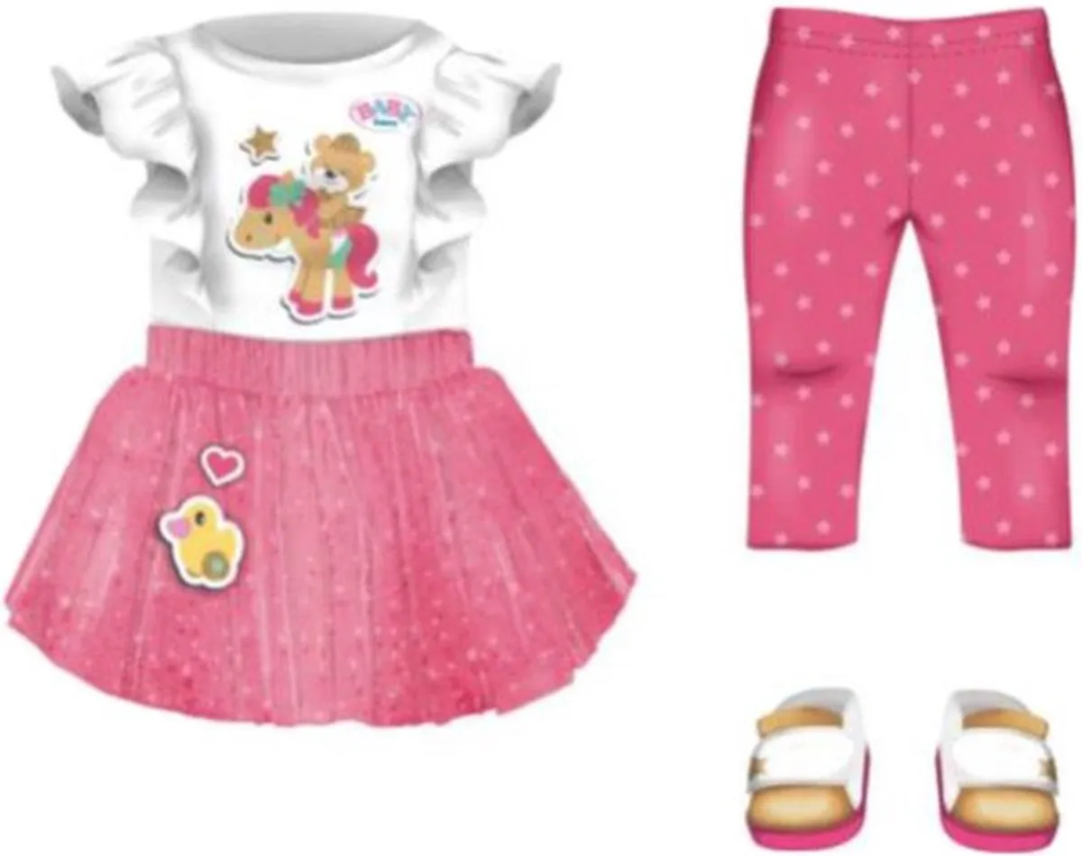 Baby Born Little Doordeweeks Outfit 36cm - Roze Rokje