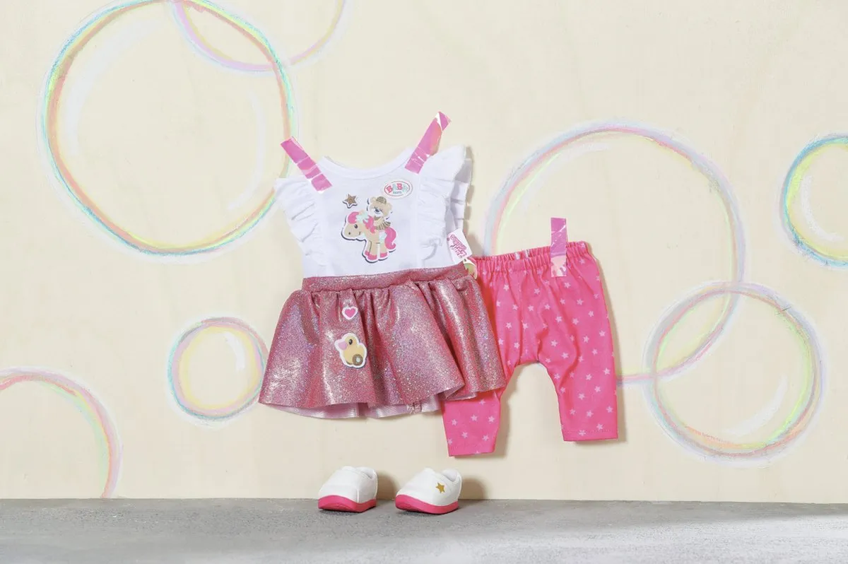 Baby Born Little Doordeweeks Outfit 36cm - Roze Rokje