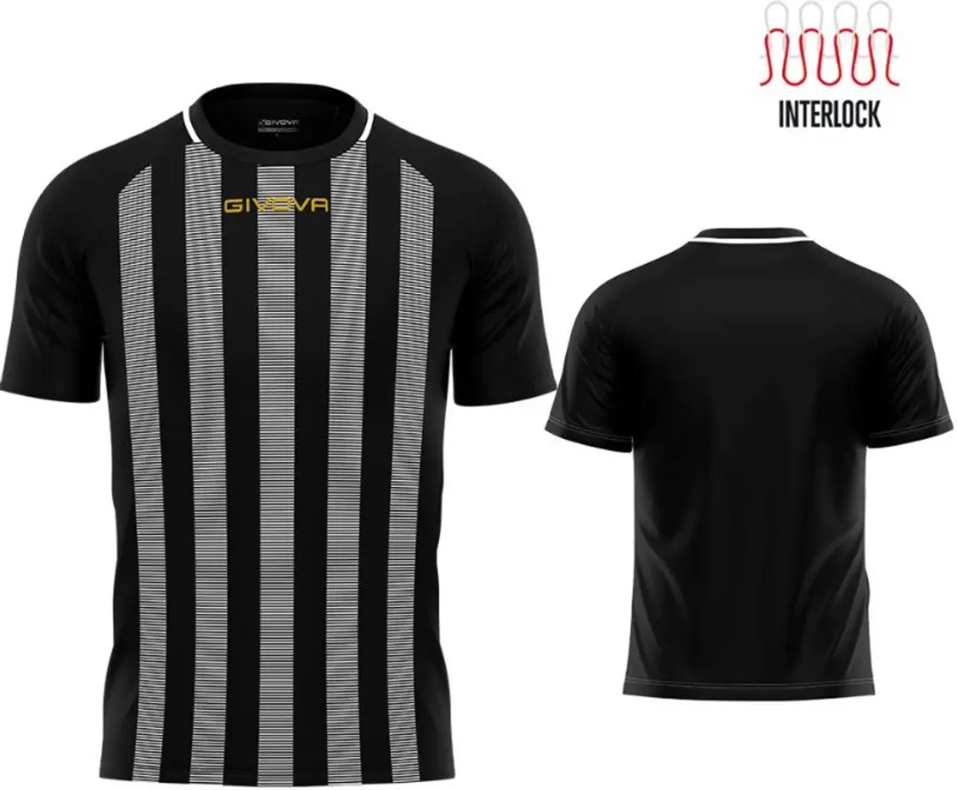 Givova Rugby Sport-T-shirt - Zwart-wit - L - afbeelding 6 van 6