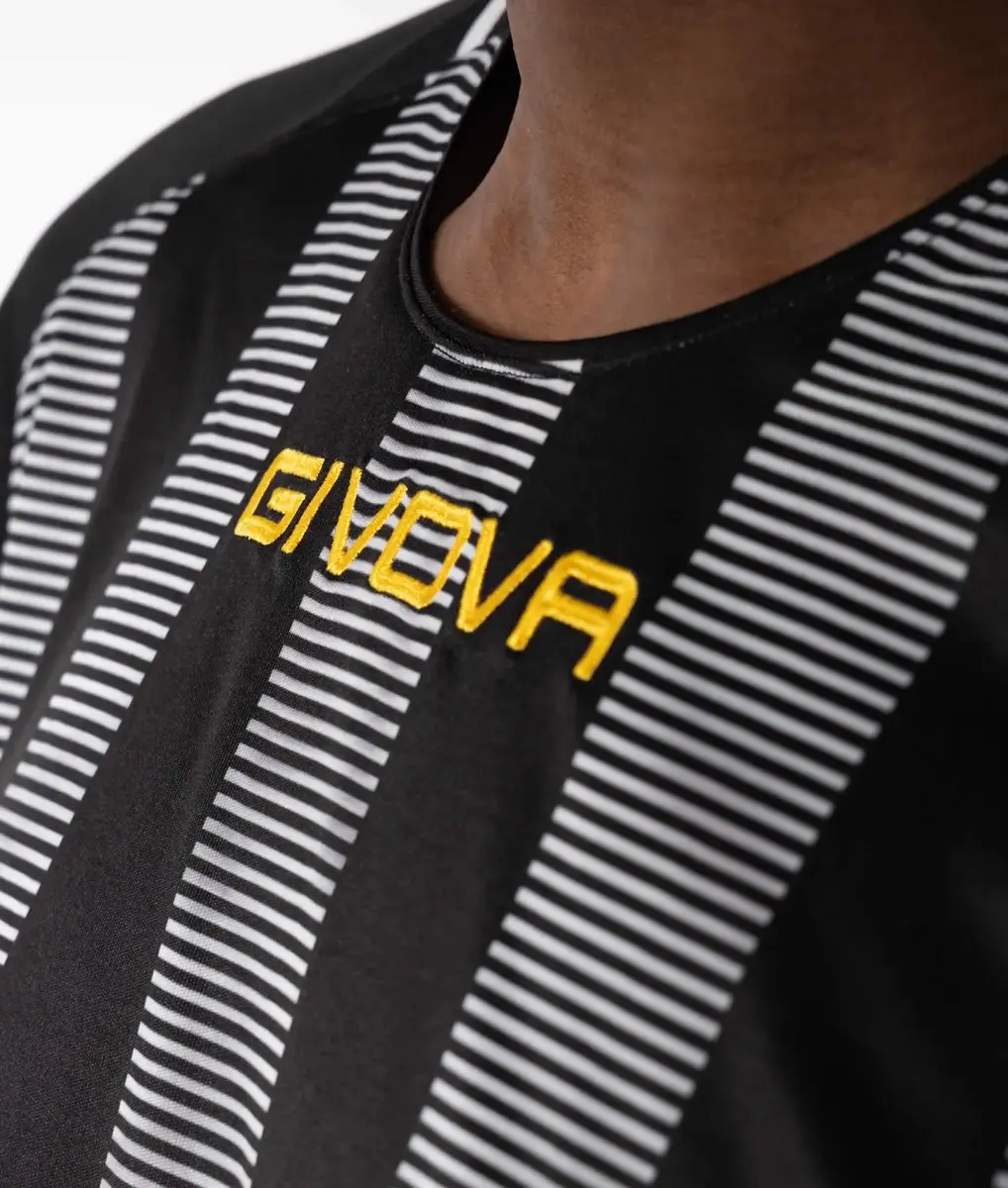 Givova Rugby Sport-T-shirt - Zwart-wit - L - afbeelding 2 van 6