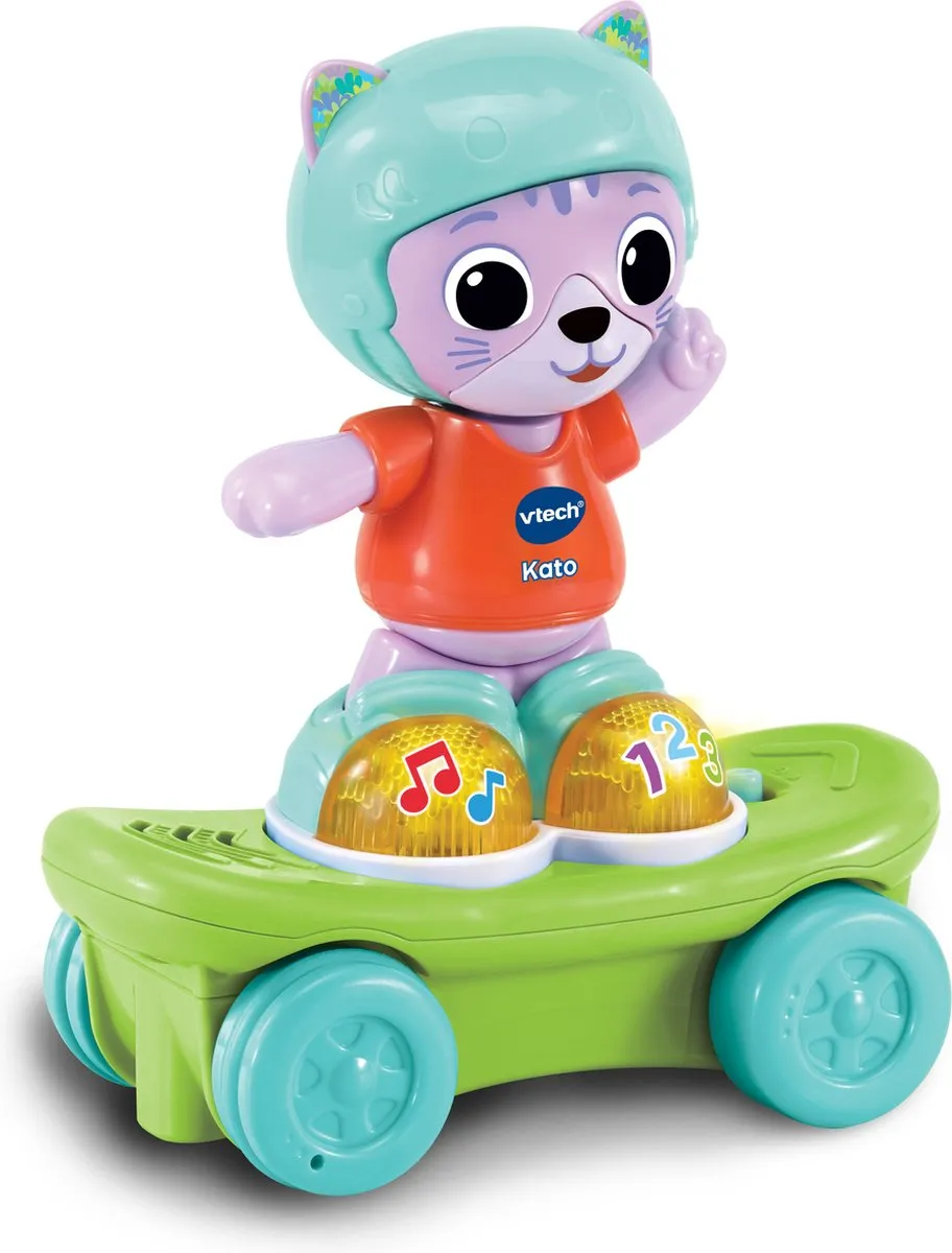 VTech Dierenvriendjes Kato Skateboard Kat - Educatief Speelgoed 3830871 - Multicolor