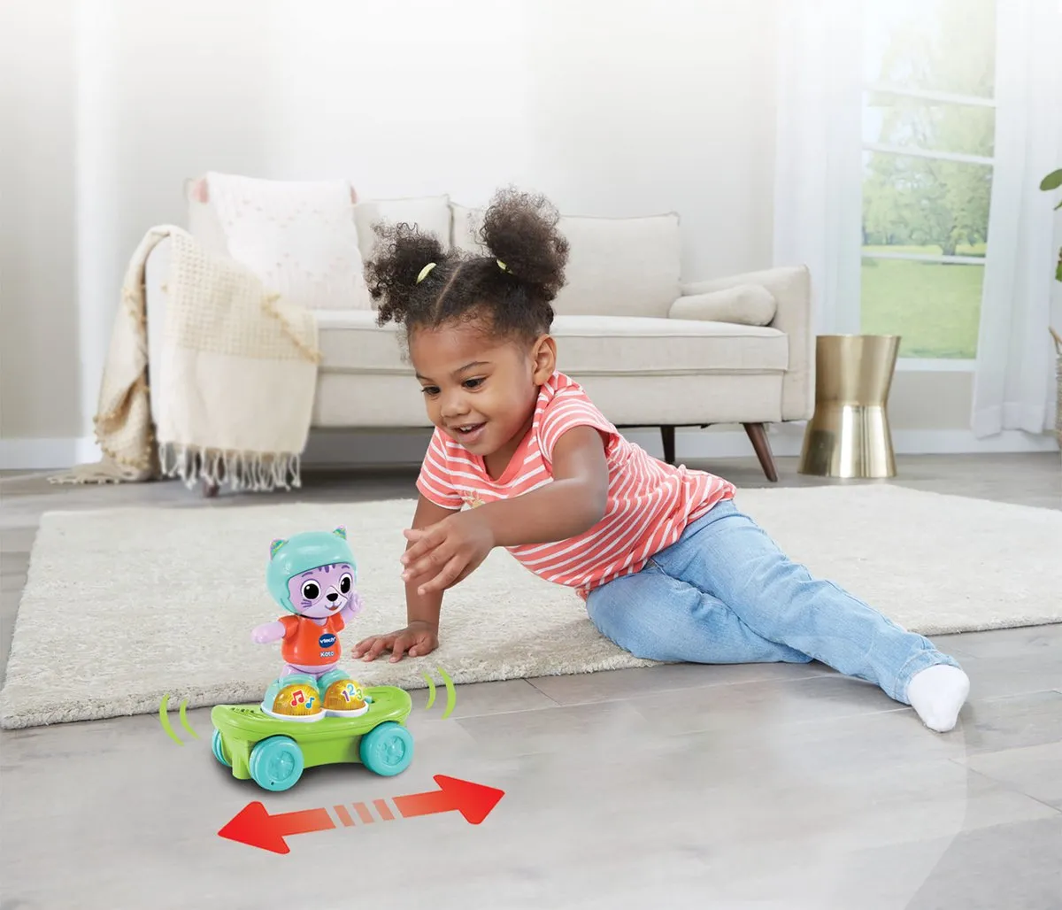 VTech Dierenvriendjes Kato Skateboard Kat - Educatief Speelgoed 3830871 - Multicolor