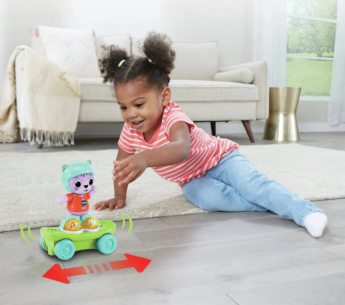 VTech Dierenvriendjes Kato Skateboard Kat - Educatief Speelgoed 3830871 - Multicolor
