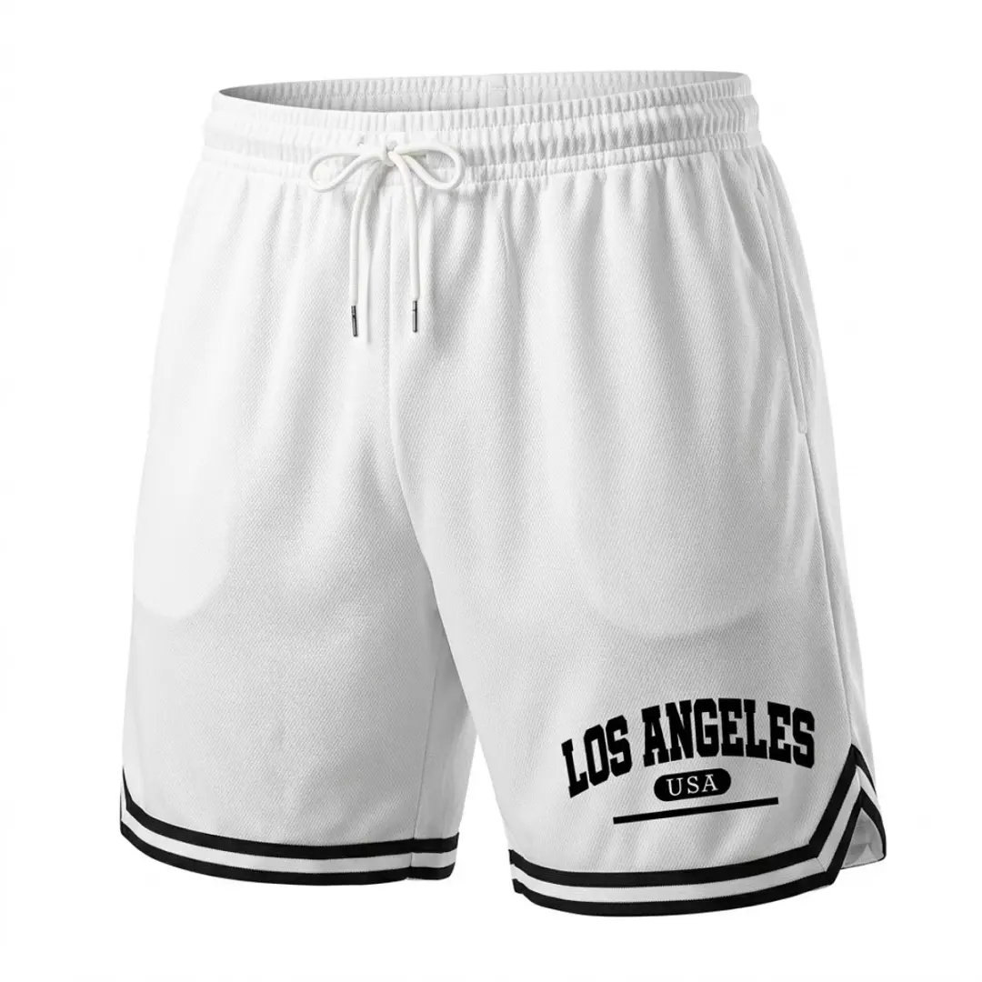 Witte heren basketbalshort maat M
