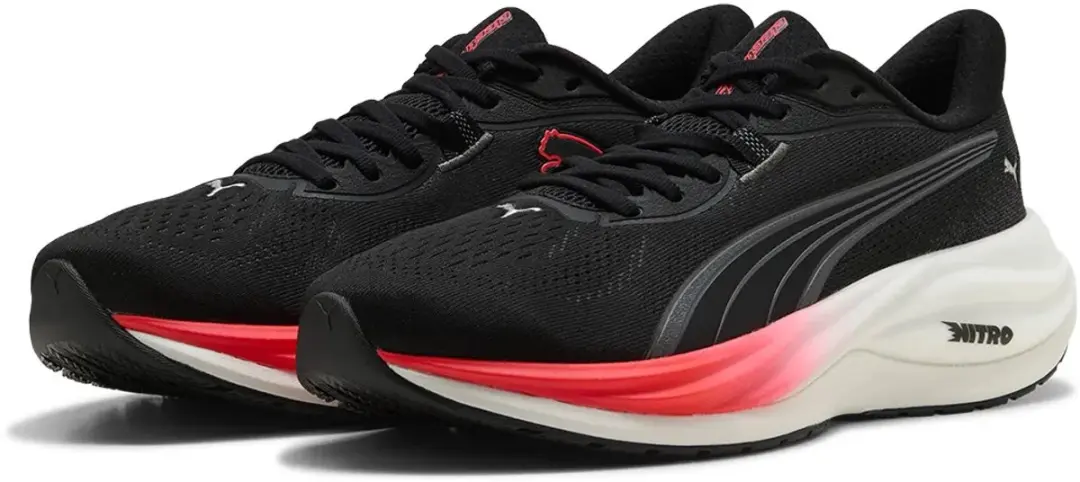 PUMA Electrify Nitro 5 Hardloopschoenen - EU 45 - Zwart/Rood/Wit