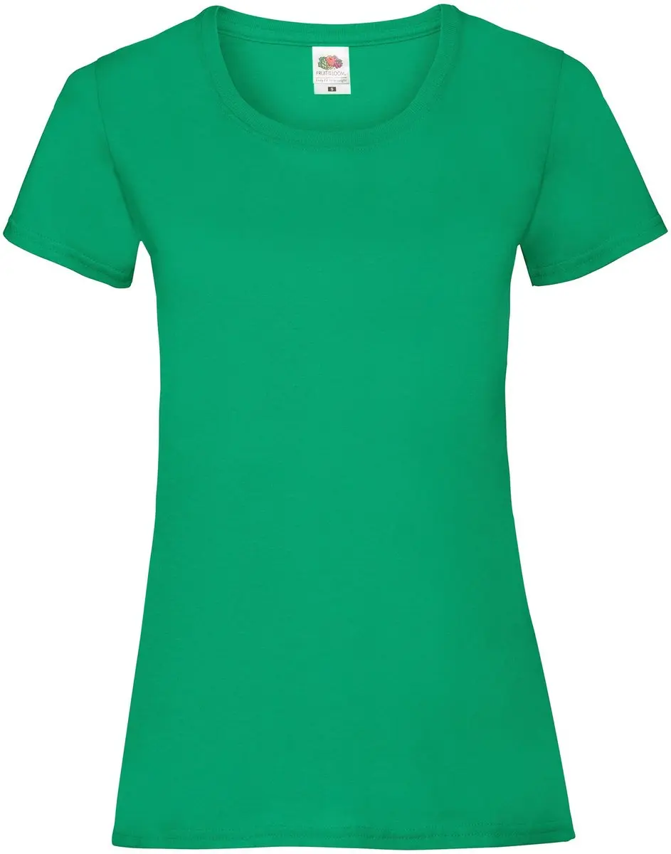 T-shirt Fruit Of The Loom Valueweight Dames Verde Kelly