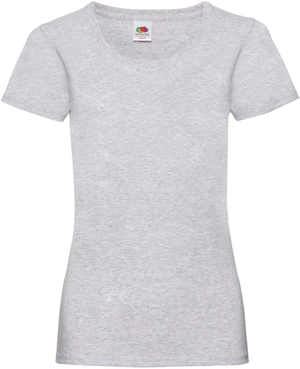 T-shirt Fruit Of The Loom Valueweight Dames Grijs