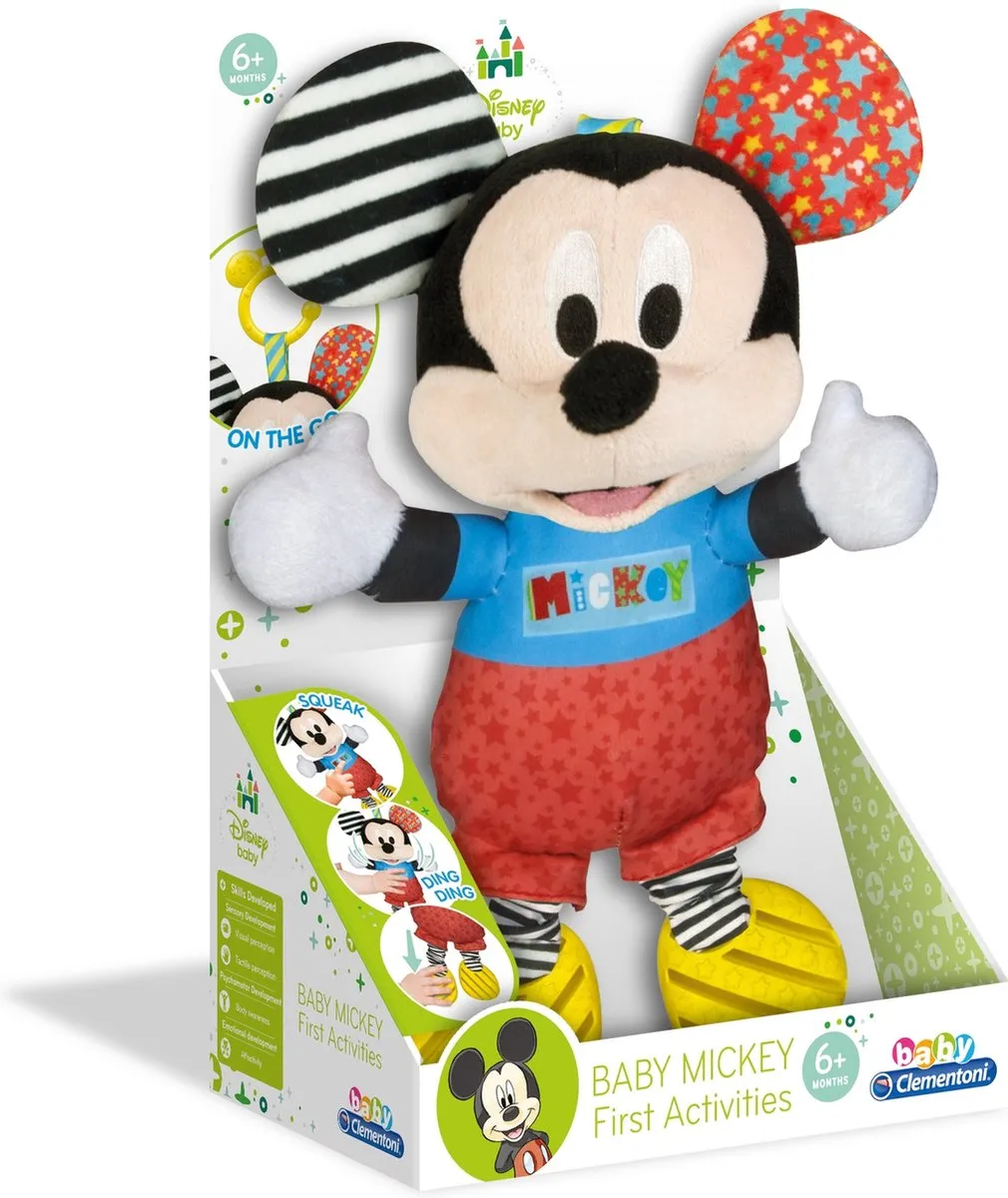 Clementoni Mickey Mouse Interactieve Knuffel - Sensorisch Speelgoed - vanaf 6 maanden