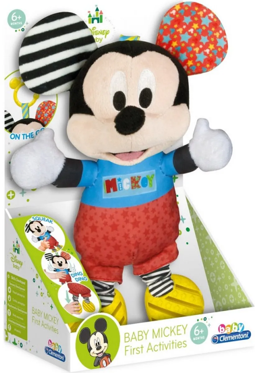 Clementoni Mickey Mouse Interactieve Knuffel - Sensorisch Speelgoed - vanaf 6 maanden