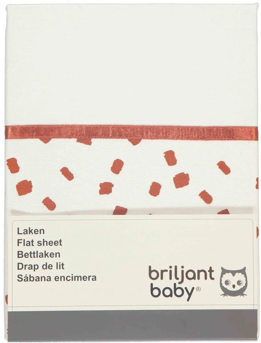Briljant Baby Wieg Laken Flocks Terra 75x100cm - afbeelding 3 van 4