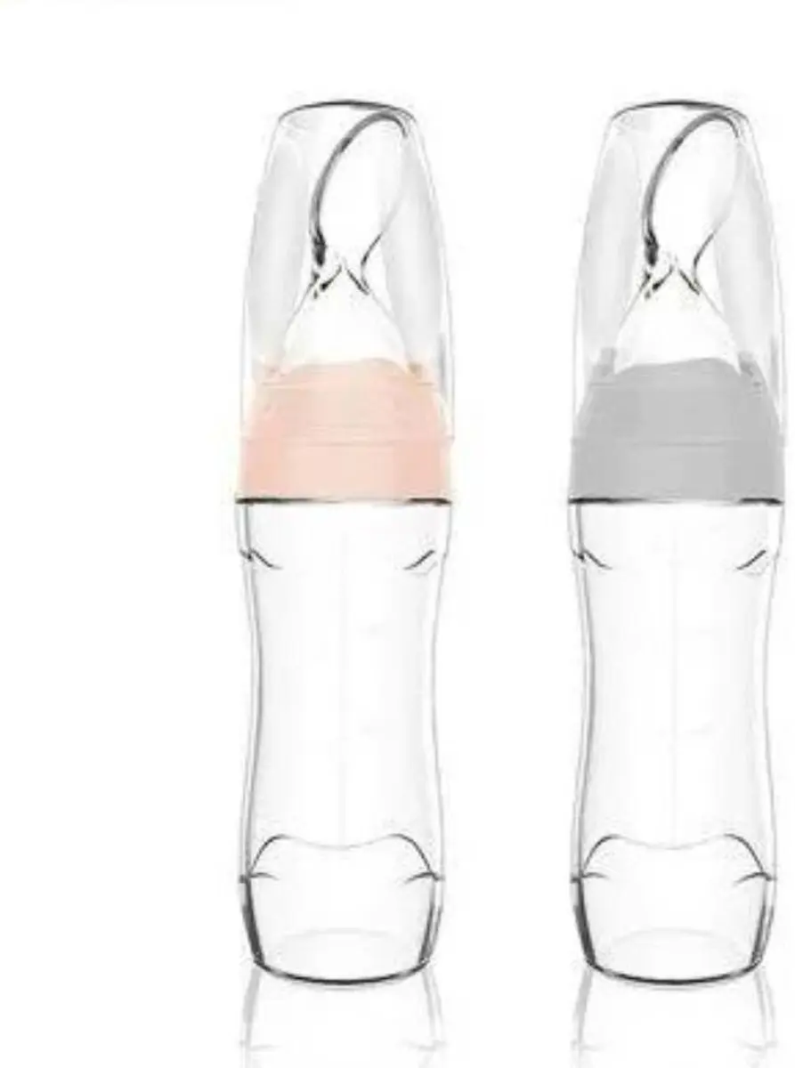 Haakaa Zuigfles Squeeze met lepel 120ml