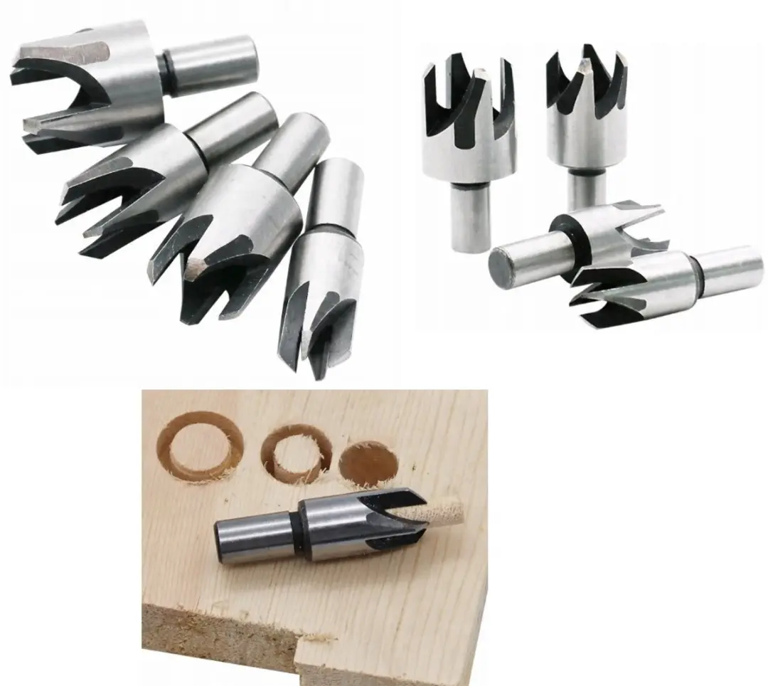 Set van 4 Houtboorjes
