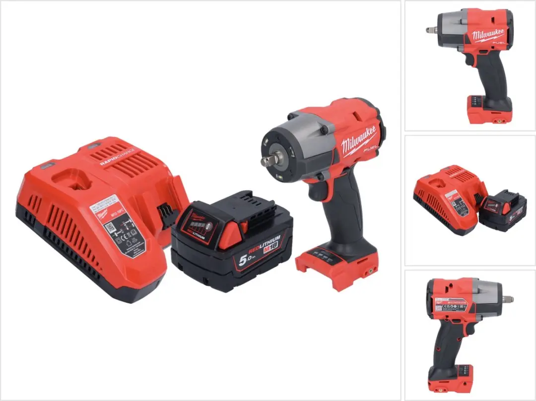 Milwaukee M18 FMTIW2F38-501 Accu-slagmoersleutel 18 V 745 Nm 3/8" borstelloos +
