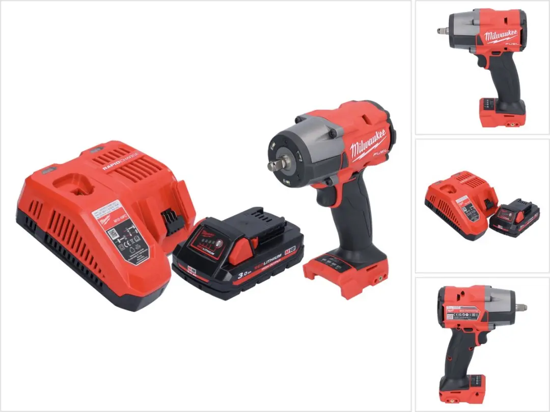 Milwaukee M18 FMTIW2F38-301 Accu-slagmoersleutel 18 V 745 Nm 3/8" brushless + 1x