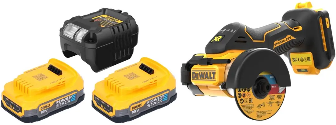 DeWalt DCS 438 E2 accu-multimateriaalzaag 18 V 76 mm borstelloos + 2x Powerstack