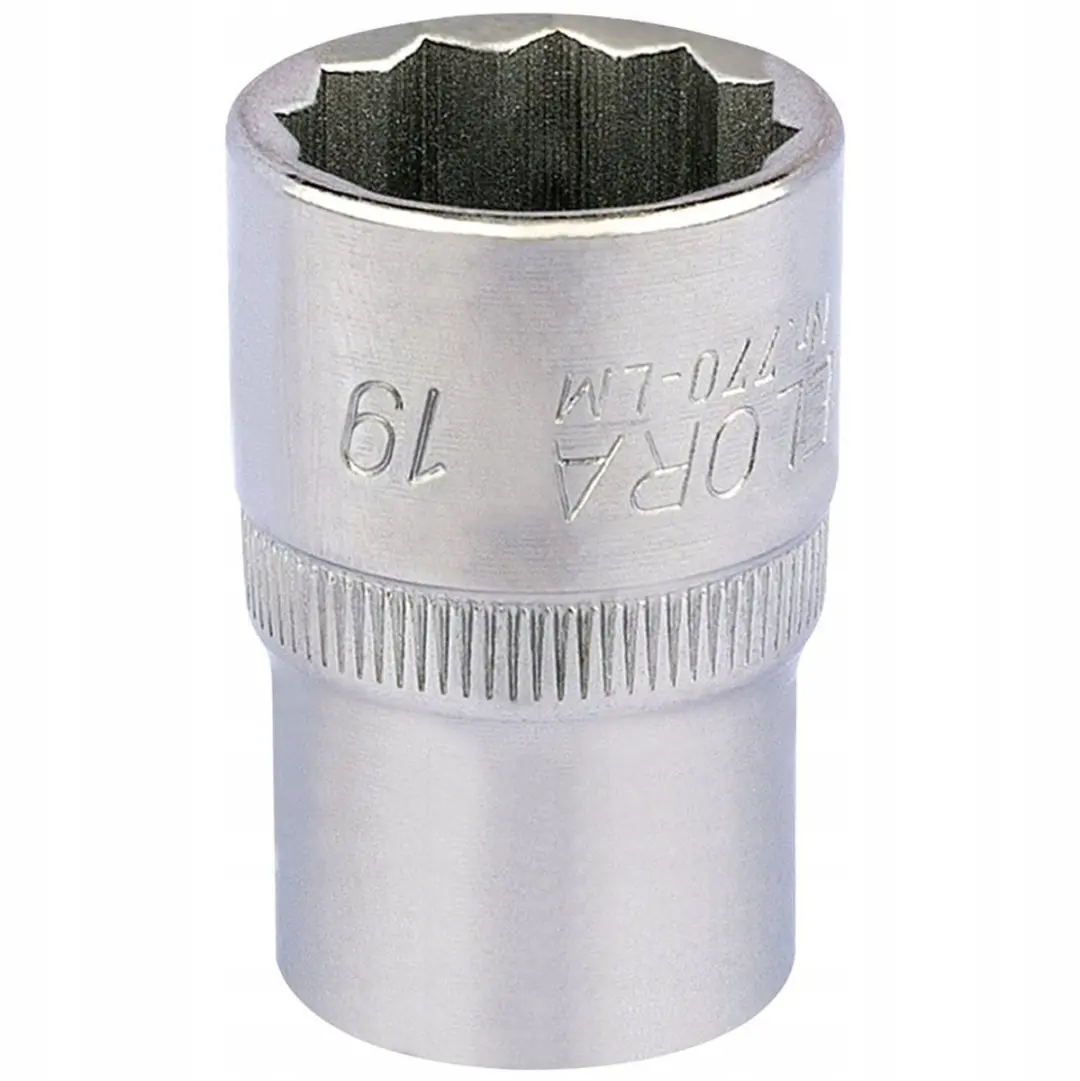 Draper 19mm 1/2" 12-kantige dop, chroom-vanadium staal