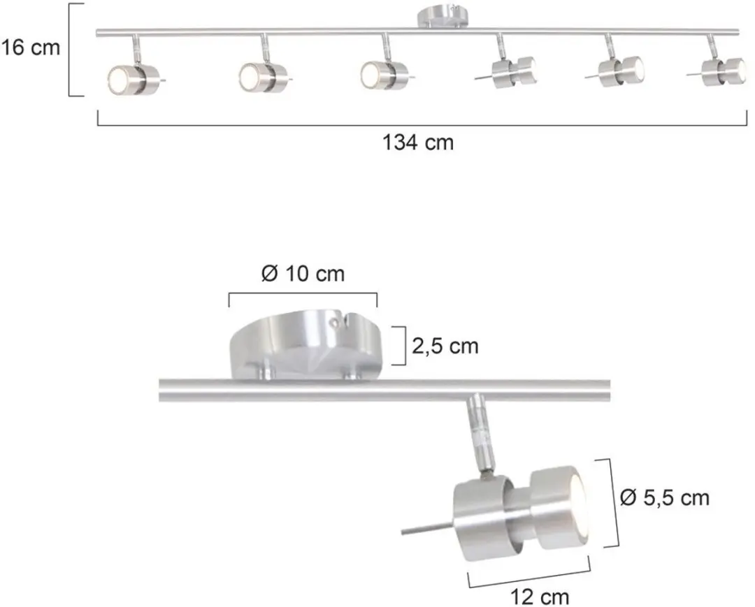 Steinhauer Spot Natasja 7906ST 6-lichts Spot - Zilver - afbeelding 5 van 6