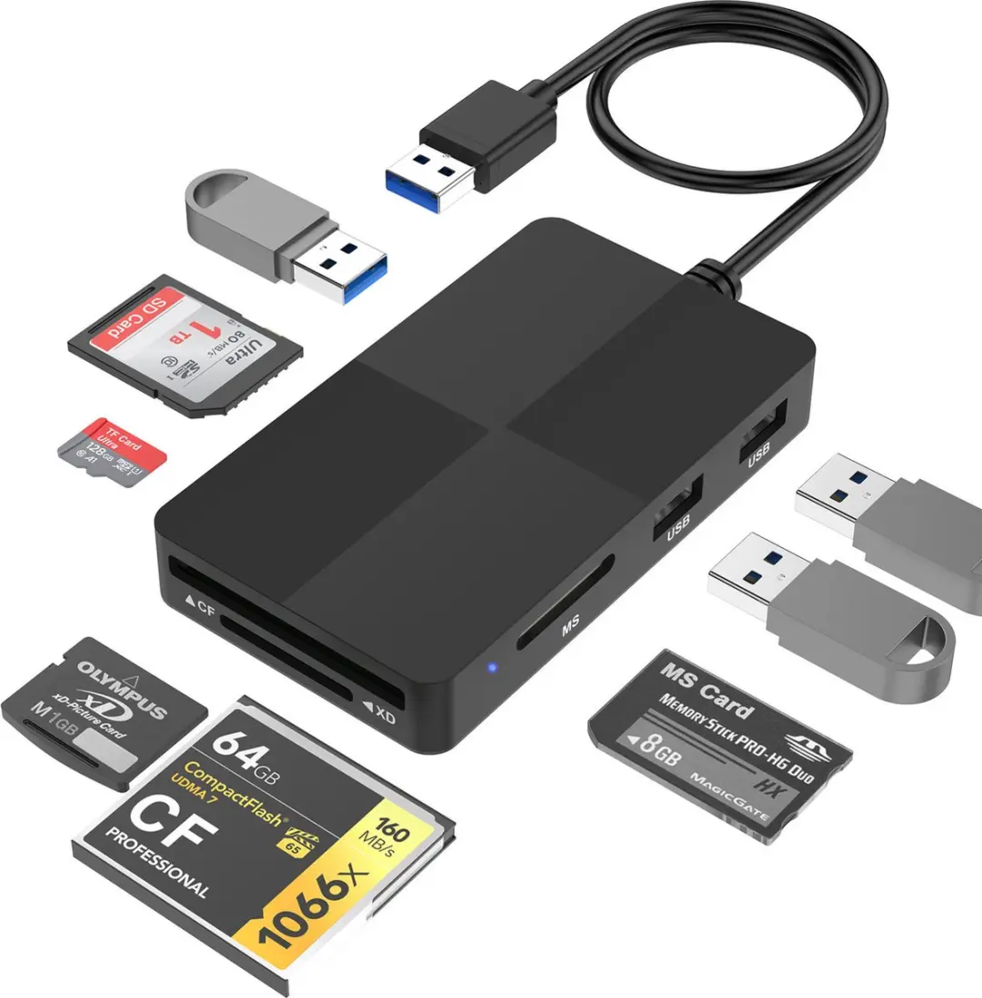 NÖRDIC CRD-016 Kaartlezer 8in1 USB3.0