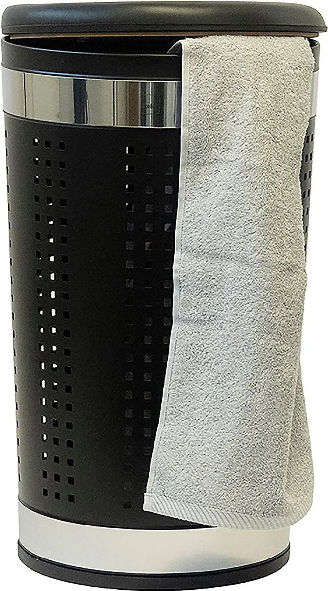 Kela Wasmand met Zitdeksel KE-14218187 - 84 liter - Zwart - afbeelding 6 van 6
