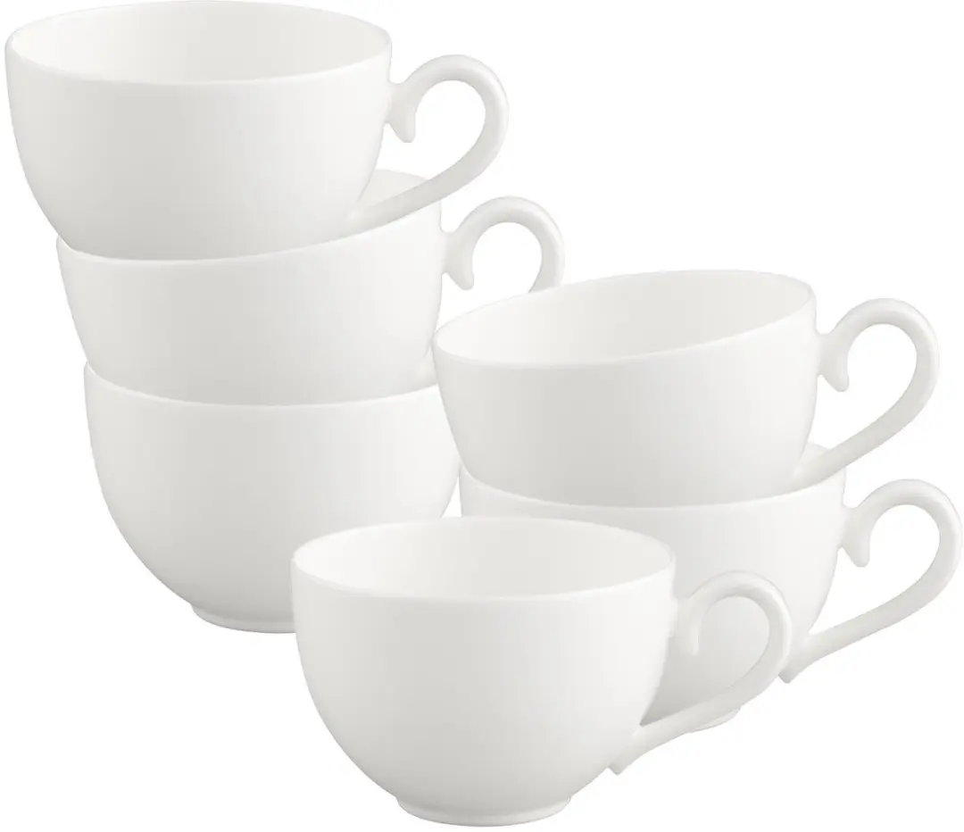 Kaffeetassen White Pearl 120 ml Set van 6