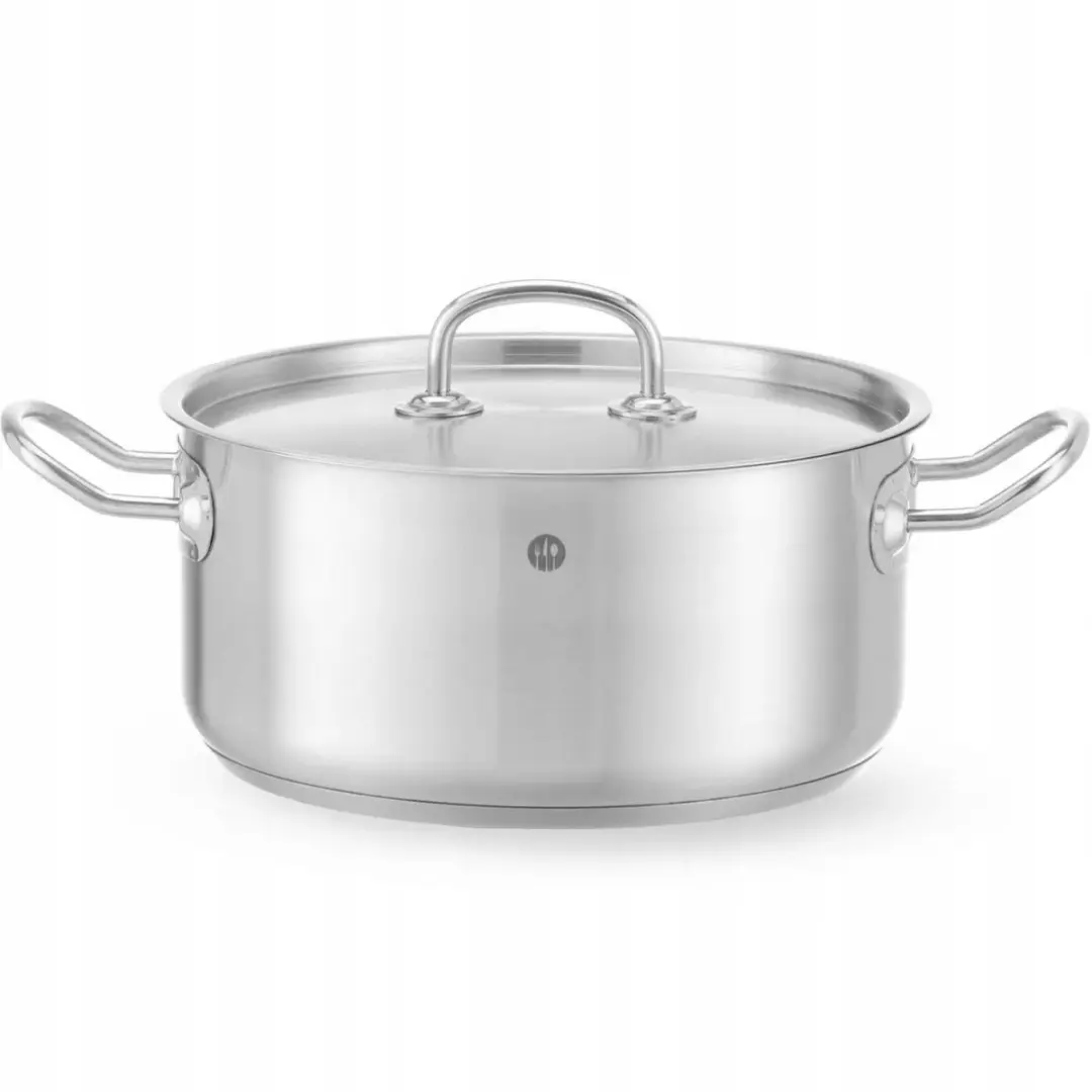 Hendi Lage Kookpan met Deksel 4,9L RVS